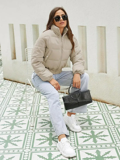 Kurze Puffjacke für Frauen
